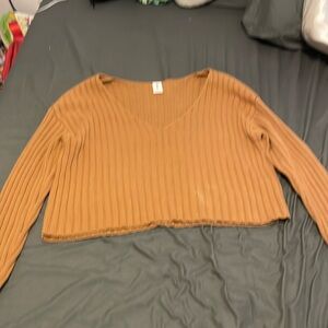 Abound brown V-neck sweater